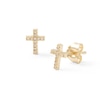 Thumbnail Image 0 of 1/20 CT. T.W. Diamond Cross Stud Earrings in 10K Gold