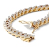 Thumbnail Image 1 of 1/3 CT. T.W. Diamond Bar Zig-Zag Link Bracelet in Sterling Silver with 14K Gold Plate - 8.5"