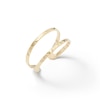 Thumbnail Image 1 of Double Row Hammered Midi/Toe Ring in 10K Gold Tube