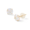 Thumbnail Image 0 of 6mm Iridescent Cubic Zirconia Solitaire Stud Earrings in 14K Gold