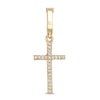 Thumbnail Image 0 of 1/20 CT. T.W. Diamond Cross Necklace Charm in 10K Gold