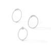 Thumbnail Image 0 of Semi-Solid Sterling Silver Textured Three Piece Nose Ring Set - 22G 3/8"