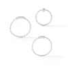 Thumbnail Image 1 of Semi-Solid Sterling Silver Textured Three Piece Nose Ring Set - 22G 3/8"
