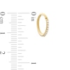 Thumbnail Image 1 of 10K Solid Gold CZ Lined Clicker Hoop - 20G