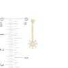 Thumbnail Image 1 of 016 Gauge Simulated Opal and Cubic Zirconia Starburst Belly Button Ring in 10K Gold