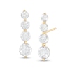 Thumbnail Image 0 of Cubic Zirconia Graduated Stud Earrings in 10K Gold
