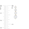 Thumbnail Image 1 of Cubic Zirconia Graduated Stud Earrings in 10K Gold
