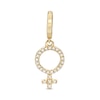 Thumbnail Image 0 of 1/20 CT. T.W. Diamond Female Symbol Necklace Charm in 10K Gold