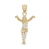 Thumbnail Image 0 of Cubic Zirconia Jesus Necklace Charm in 10K Gold