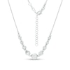 Thumbnail Image 0 of Diamond-Cut Round Multi-Bead Row Necklace in Sterling Silver