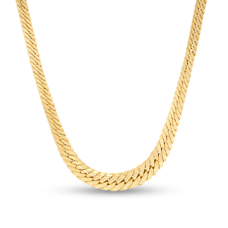 Made in Italy Hollow Graduating Curb Chain Necklace in 10K Gold - 17.5"