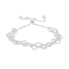 Thumbnail Image 0 of Double Strands Heart Chain Bolo Bracelet in Sterling Silver - 8.5"
