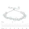 Thumbnail Image 1 of Double Strands Heart Chain Bolo Bracelet in Sterling Silver - 8.5"