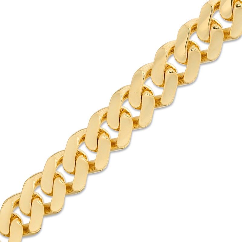 9.5mm Miami Curb Chain Bracelet in 10K Gold - 8.5"