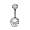 Thumbnail Image 0 of Titanium Crystal Belly Button Ring - 14G 7/16"