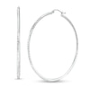 Thumbnail Image 0 of 55mm Diamond-Cut Hoop Earrings in 14K Tube Hollow White Gold