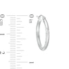 Thumbnail Image 1 of 20mm Multi-Finish Tube Hoop Earrings in Hollow Sterling Silver