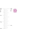 Thumbnail Image 1 of 6mm Pink Cubic Zirconia Solitaire Stud Earrings in Sterling Silver