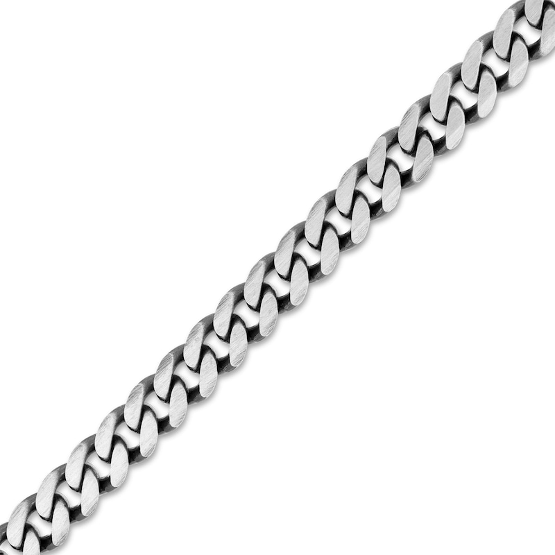200 Gauge Oxidized Curb Chain Bracelet in Sterling Silver - 8.5"