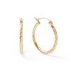 Thumbnail Image 0 of 20mm Diamond-Cut Hoop Earrings in 14K Tube Hollow Gold