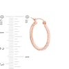 Thumbnail Image 1 of 20mm Diamond-Cut Hoop Earrings in 14K Tube Hollow Rose Gold