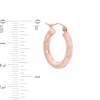 Thumbnail Image 1 of 20mm Diamond-Cut Hoop Earrings in 14K Tube Hollow Rose Gold
