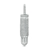Thumbnail Image 0 of Cubic Zirconia Oxidized Bullet Necklace Charm in Sterling Silver