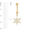 Thumbnail Image 1 of 014 Gauge Cubic Zirconia Orbit Dangle Belly Button Ring in 10K Gold