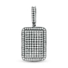 Thumbnail Image 0 of Cubic Zirconia Oxidized Rectangle Dog Tag Necklace Charm in Sterling Silver