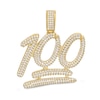 Thumbnail Image 0 of Cubic Zirconia "100" Necklace Charm in 10K Gold