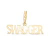 Thumbnail Image 0 of "SWAGGER" Necklace Charm in 10K Semi-Solid Gold