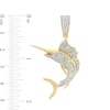 Thumbnail Image 1 of 1/4 CT. T.W. Diamond Marlin Fish Necklace Charm in 10K Gold