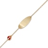Thumbnail Image 0 of Child's Red and Black Enamel Ladybug ID Bracelet in 10K Gold - 6"