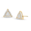 Thumbnail Image 0 of 1/10 CT. T.W. Composite Diamond Triangle Stud Earrings in 10K Gold