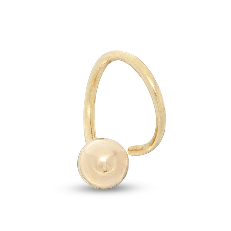 Ball Single Threader Earring in 10K Gold