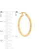 Thumbnail Image 1 of Made in Italy 24mm Diamond-Cut Disco Ball Hoop Earring in 10K Gold Tube