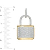 Thumbnail Image 1 of 1/10 CT. T.W. Diamond Lock Necklace Charm in 10K Gold