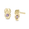 Thumbnail Image 0 of Child's Purple Cubic Zirconia Owl Stud Earrings in 10K Gold