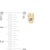 Thumbnail Image 1 of Child's Purple Cubic Zirconia Owl Stud Earrings in 10K Gold
