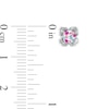 Thumbnail Image 1 of Child's Simulated Blue, Pink and Purple Crystal Cluster Flower Stud Earrings in Sterling Silver
