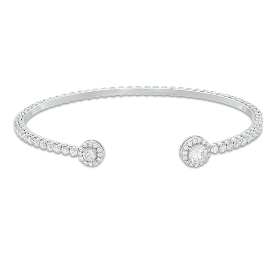 KnSam Cuff Bracelets for Womens Stainless Steel Butterfly Cubic Zirconia Silver 