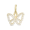 Thumbnail Image 0 of Child's Cubic Zirconia Butterfly Outline Necklace Charm in 10K Gold