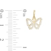 Thumbnail Image 1 of Child's Cubic Zirconia Butterfly Outline Necklace Charm in 10K Gold