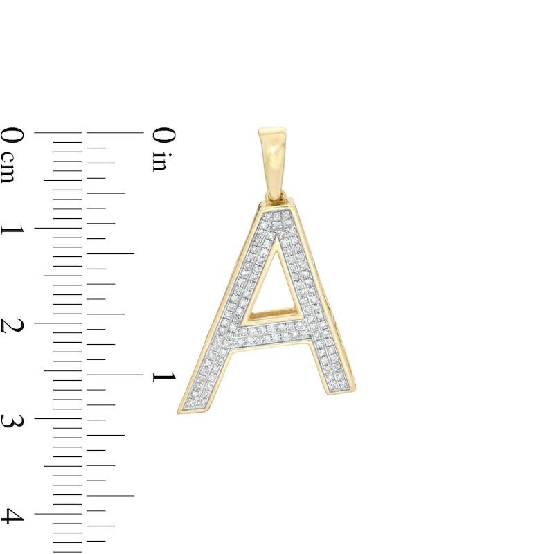 1/5 CT. T.W. Diamond "A" Necklace Charm in 10K Gold