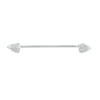 Thumbnail Image 0 of 014 Gauge Cubic Zirconia Spike Ends Industrial Barbell in Stainless Steel