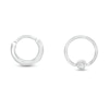 Thumbnail Image 0 of 016 Gauge 3mm Cubic Zirconia Two Piece Captive Bead Ring and Hoop Set in Stainless Steel - 3/8"
