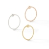 Thumbnail Image 0 of Sterling Silver Textured Captive Bead Three Piece Nose Ring Set - 22G