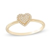 Thumbnail Image 0 of 10K Solid Gold 1/20 CT. T.W. Diamond Heart Ring
