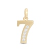 Thumbnail Image 0 of Cubic Zirconia Number "7" Necklace Charm in 10K Gold