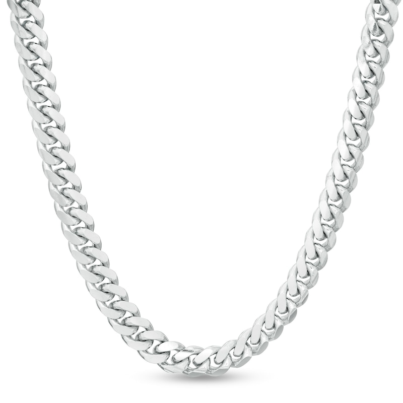 Made in Italy 210 Gauge Solid Cuban Curb Chain Necklace in Sterling Silver - 20"